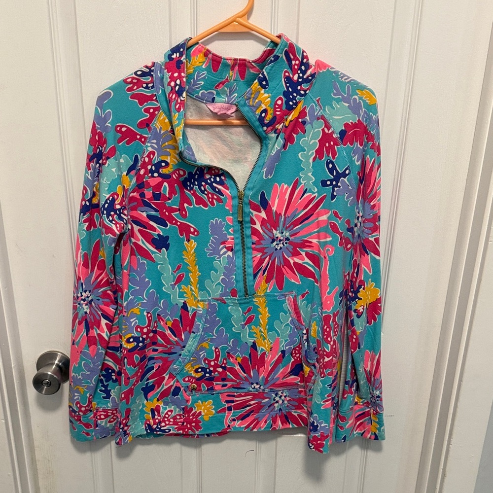 Lilly Pulitzer Floral Sweatshirt - Pink, Blue, Yellow